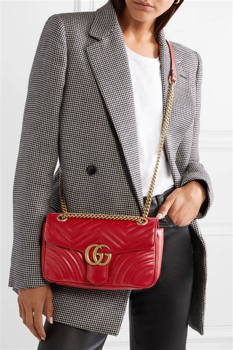 gucci purse replica black quilted red|authentic gucci marmont small bag.